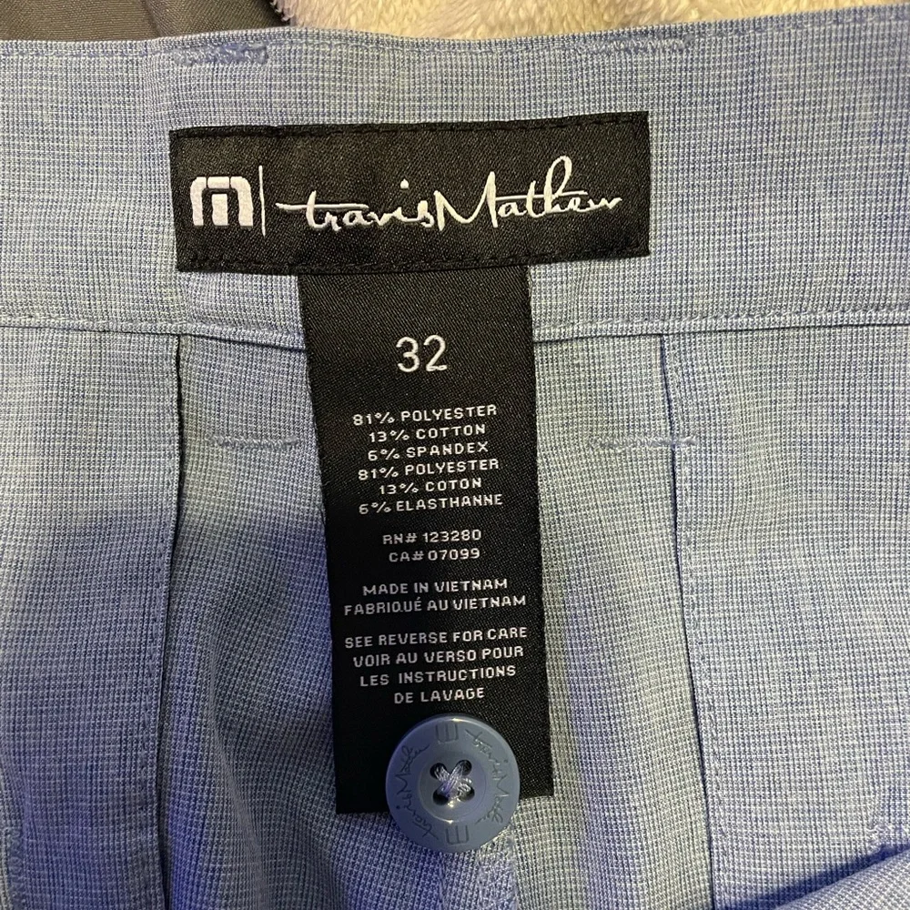 Travis‎ Mathew Light Blue Performance Golf Shorts size 32 waist